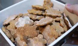 自制狗狗小零食丨芝麻三文鱼小饼干