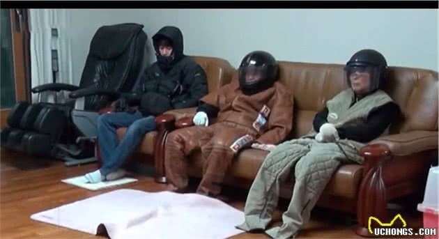 无毛猫生下的孩子夭折了，患上抑郁攻击人类，主人只好在家戴头盔