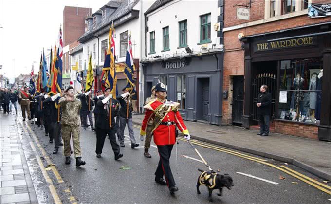 英军麦西亚团的军事吉祥物:斯瓦莱代尔公羊和公牛梗
