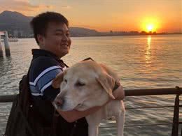 加油!新手导盲犬外出训练的一天，狗狗有点紧张但已经很棒