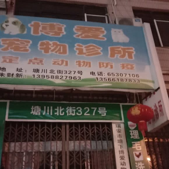 博爱宠物诊所:温州市瑞安市塘下镇附近